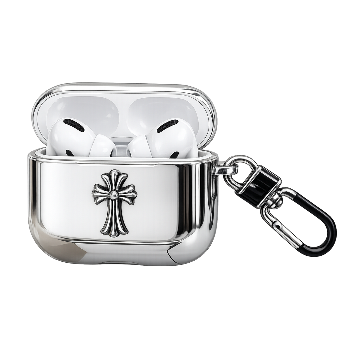 CR Heart Metallic Cross AirPods case
