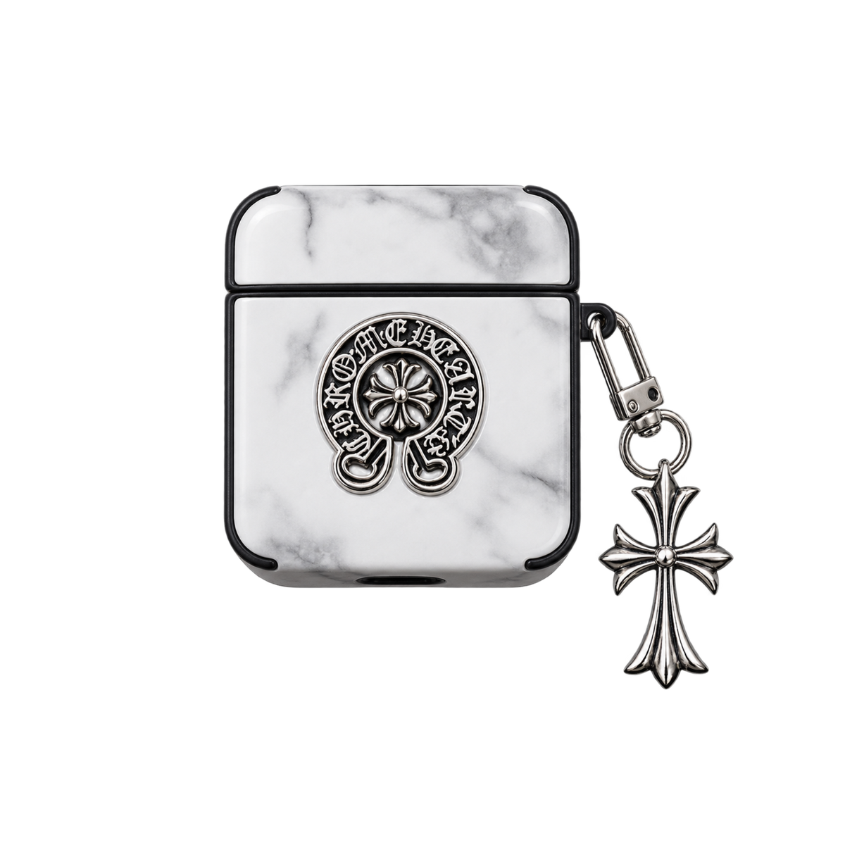 CR Heart Marble Charm AirPods case