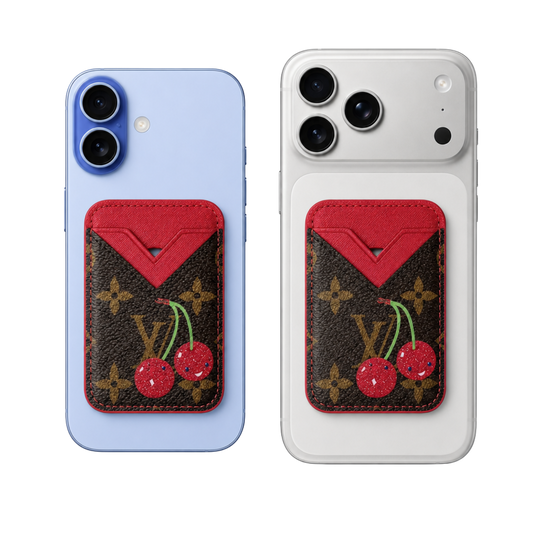 LV CHERRY CARDHOLDER
