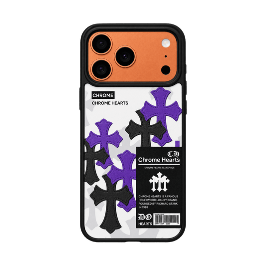 CR Heart Multi Cross Purple iPhone case